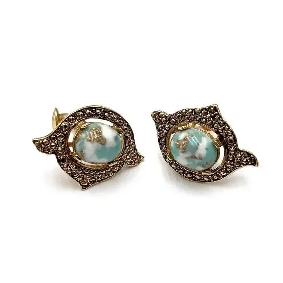 Sarah Coventry Vintage Earrings Clips Clip Ons Gold Tone Estate - Picture 5 of 11